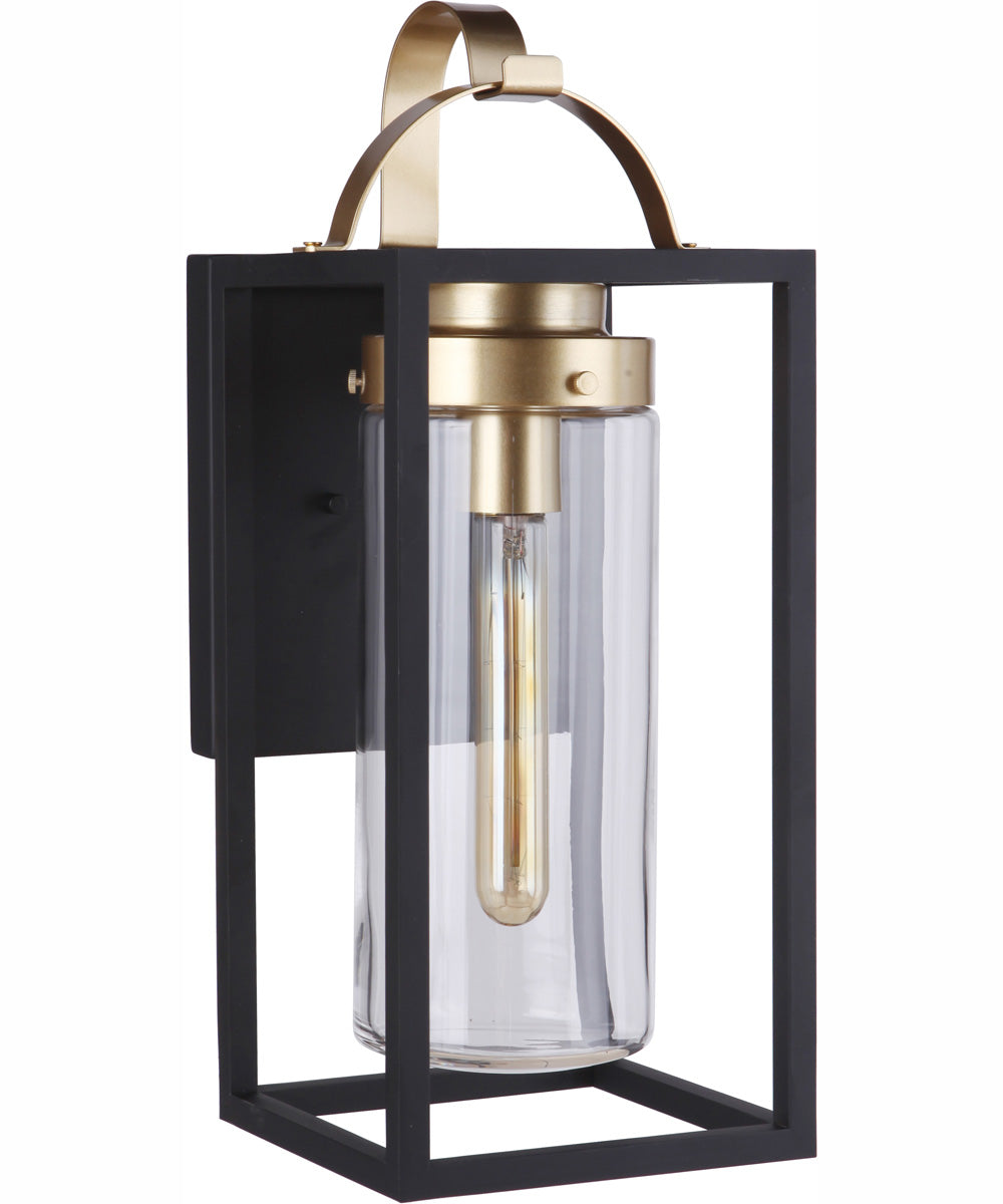 Neo 1-Light Outdoor Wall Lantern Midnight Satin Brass