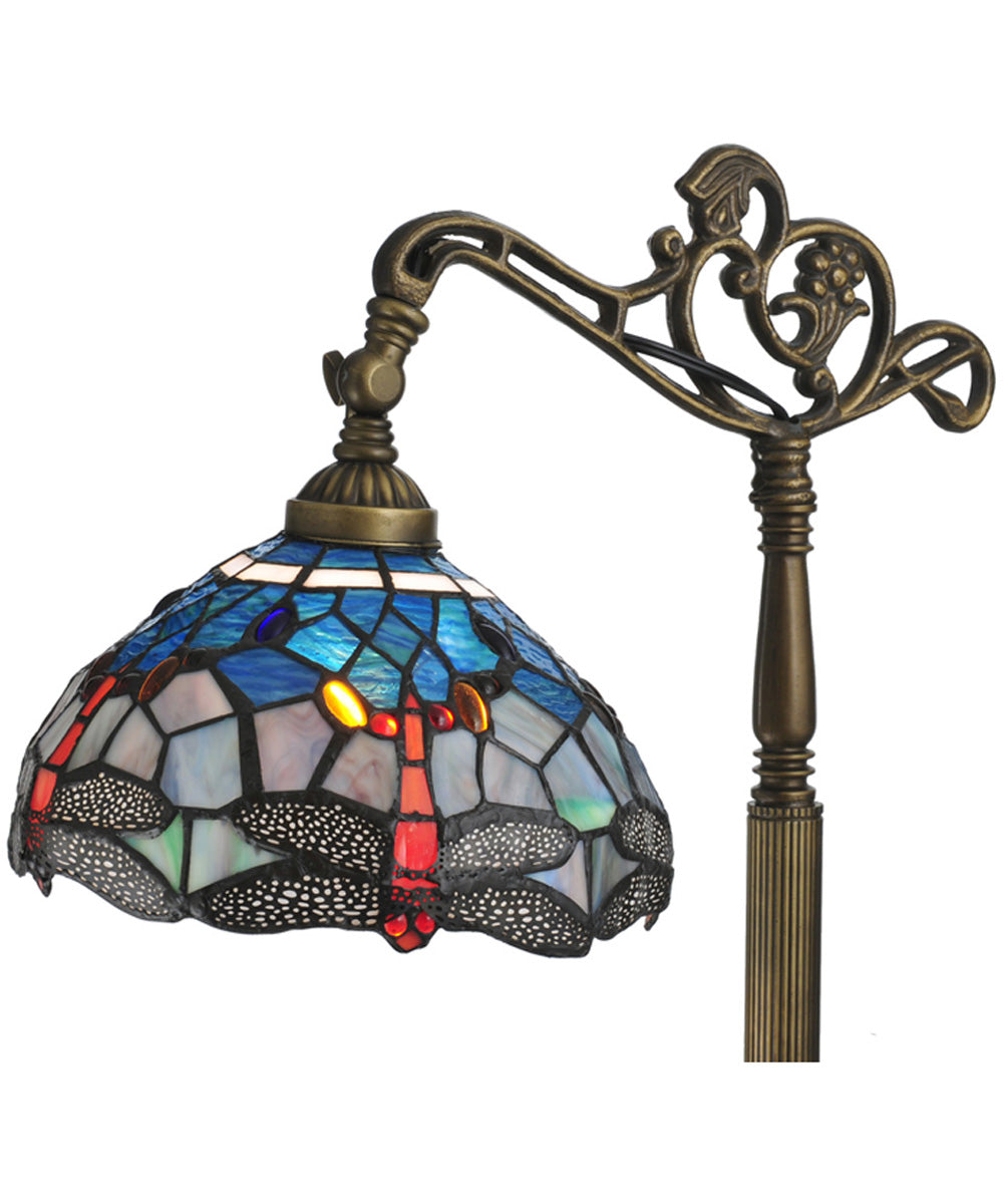 61"H Tiffany Hanginghead Dragonfly Bridge Arm Floor Lamp