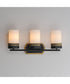 Ruffles 3-Light Bath Vanity Black / Antique Brass
