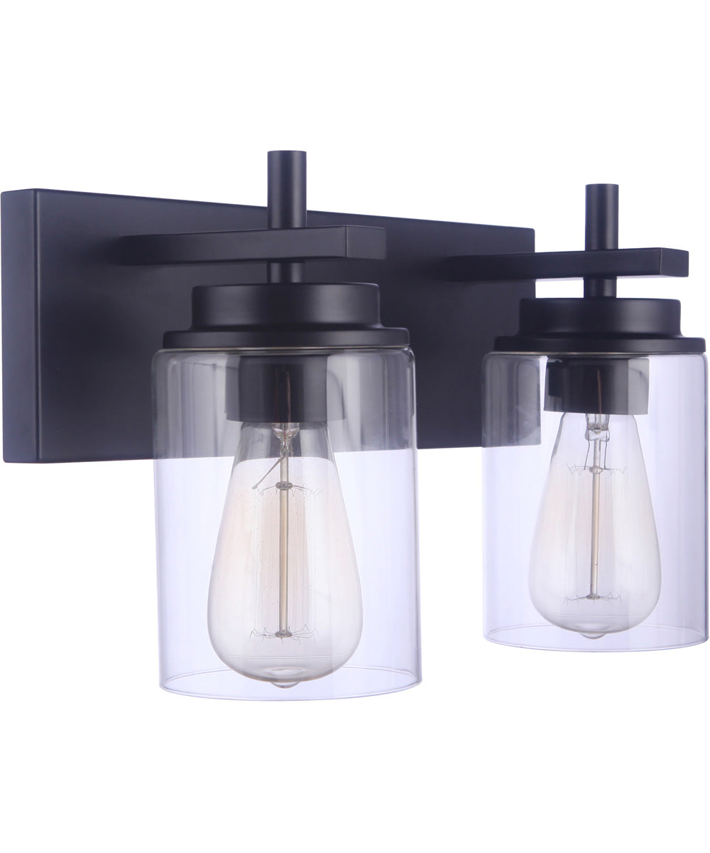 Reeves 2-Light Vanity Flat Black