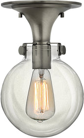 7"W Congress 1-Light Flush Mount Foyer Antique Nickel