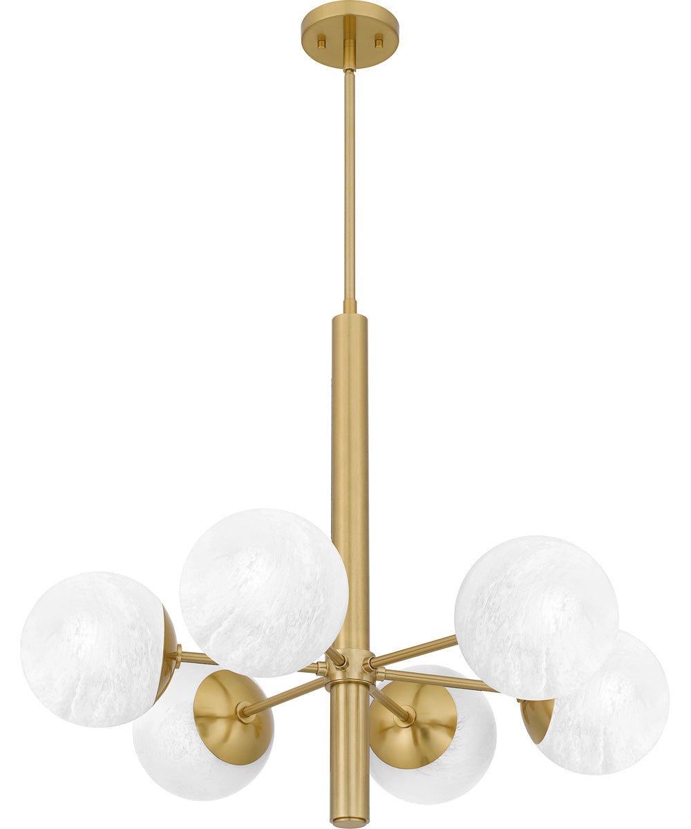 Solei 6-light Chandelier Aged Brass