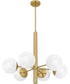 Solei 6-light Chandelier Aged Brass