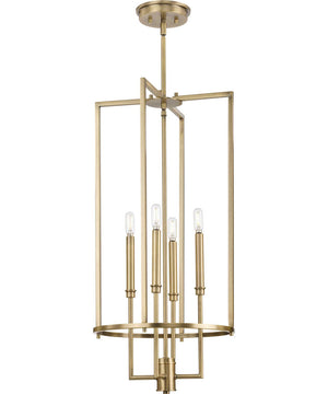 Elara 4-Light New Traditional  Chandelier Foyer Light Vintage Brass