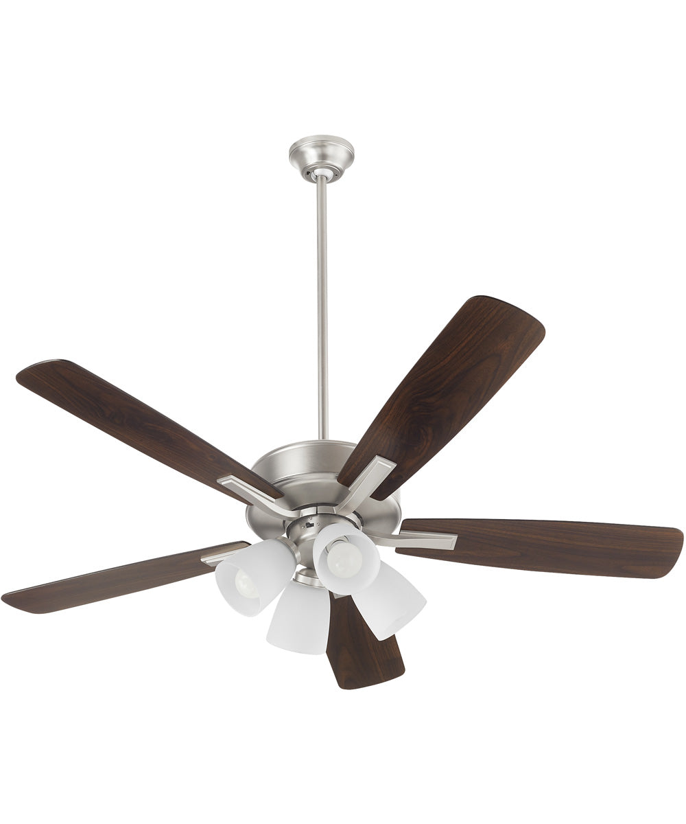 52" Ovation 4-light LED Ceiling Fan Satin Nickel