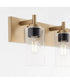 Fallstaff 3-light Bath Vanity Light Aged Brass