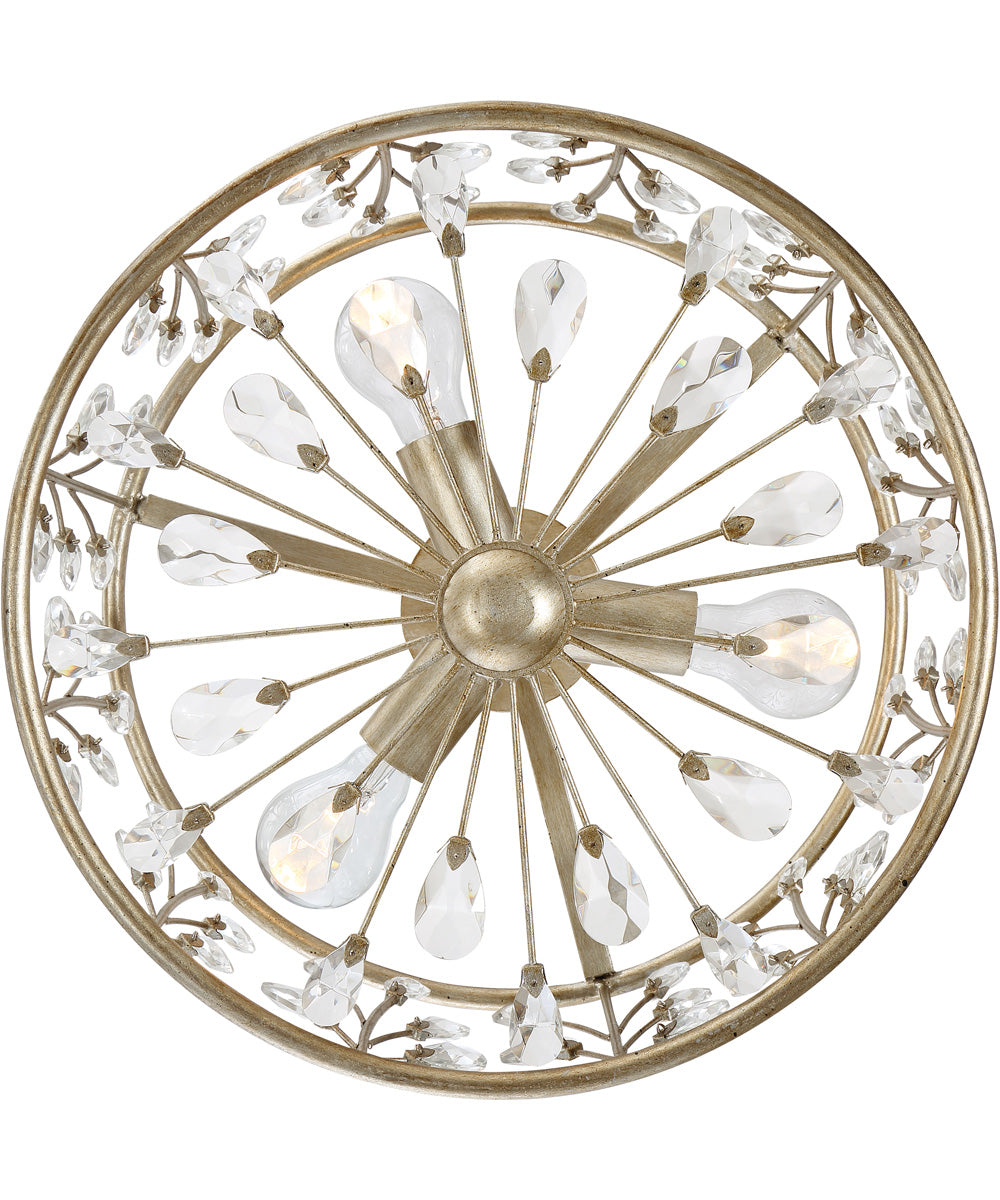 Meadow Lane 3-light Semi Flush Mount Vintage Gold