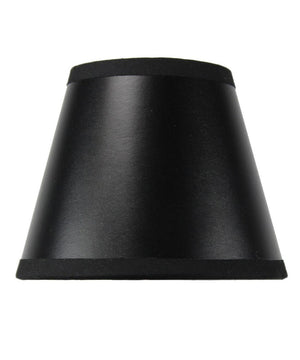 5"W x 4"H Black Parchment Gold-Lined Chandelier Candle Clip Lamp Shade