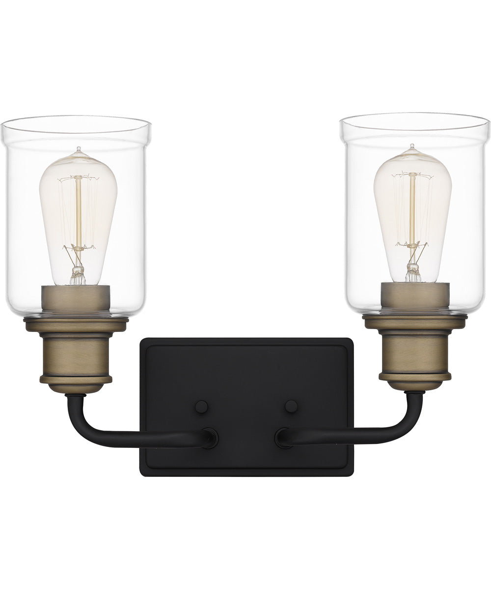 Cox Medium 2-light Bath Light Matte Black