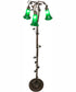 58" High Green Tiffany Pond Lily 3 Light Floor Lamp