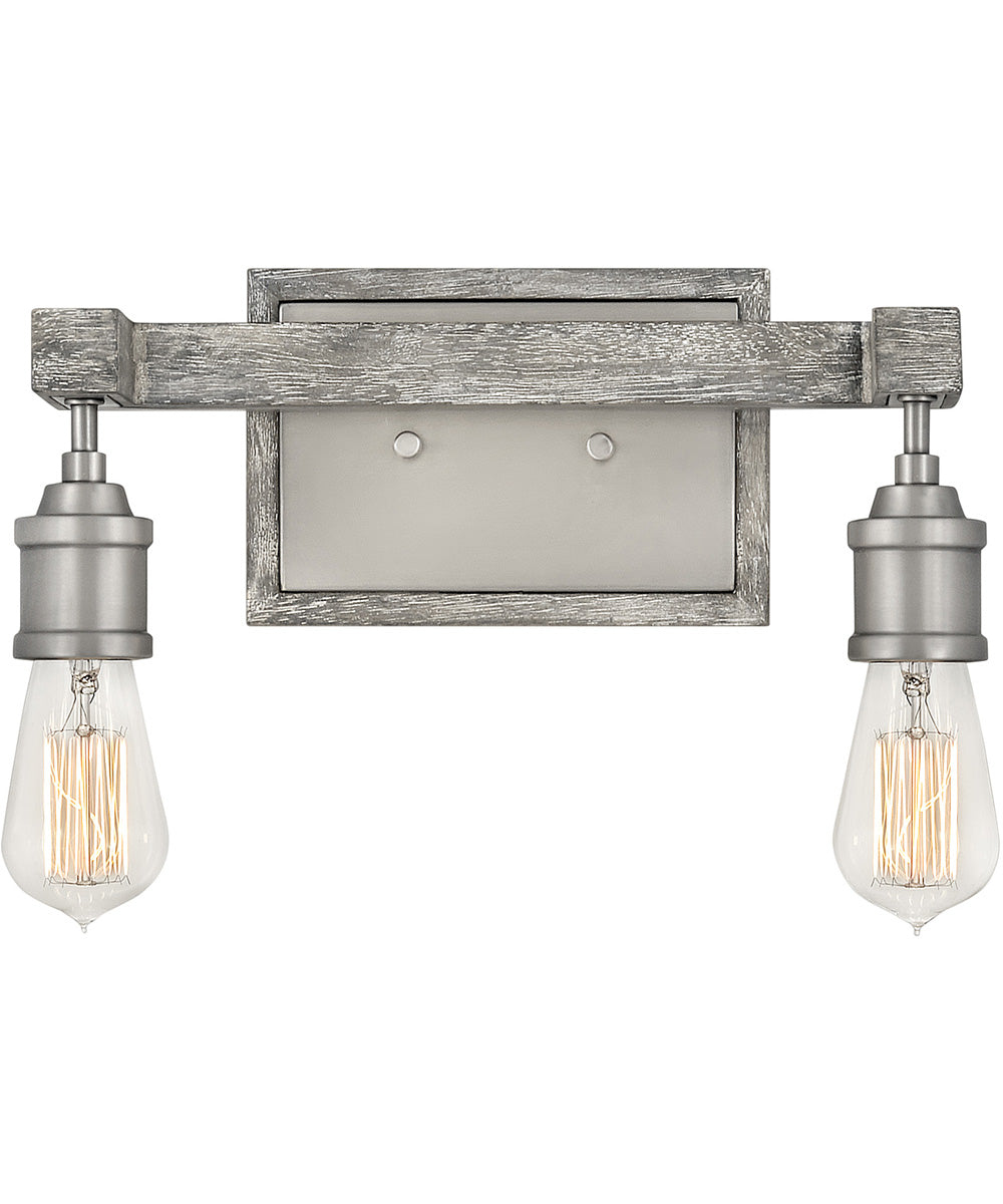 Denton 2-Light Vanity in Pewter