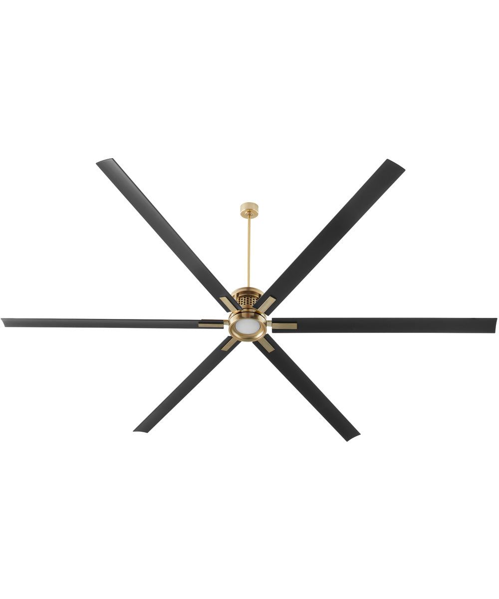 120" Zeus Patio Ceiling Fan Aged Brass