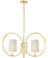 30"W Meridian 3-Light Chandelier Natural Aged Brass