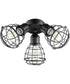 16"W 3-light LED Patio Ceiling Fan Light Kit Noir