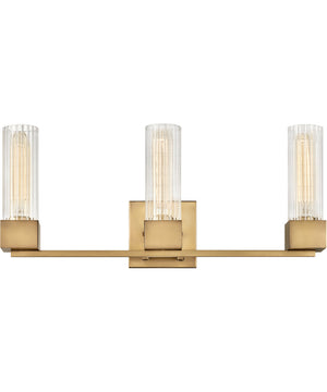 Xander 3-Light Vanity in Heritage Brass