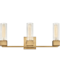 Xander 3-Light Vanity in Heritage Brass