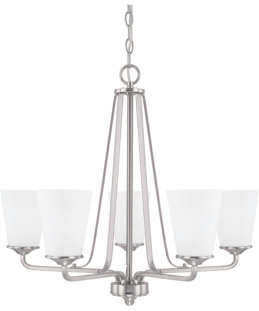 Braylon 5-Light Chandelier In Brushed Nickel