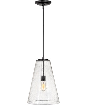 Vance 1-Light Medium Pendant in Satin Black