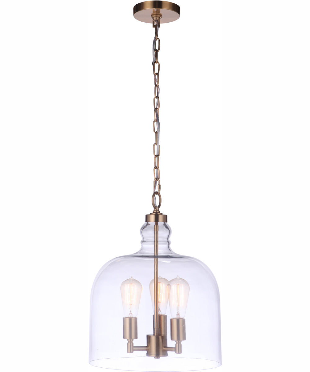 Jackson 3-Light Pendant Satin Brass