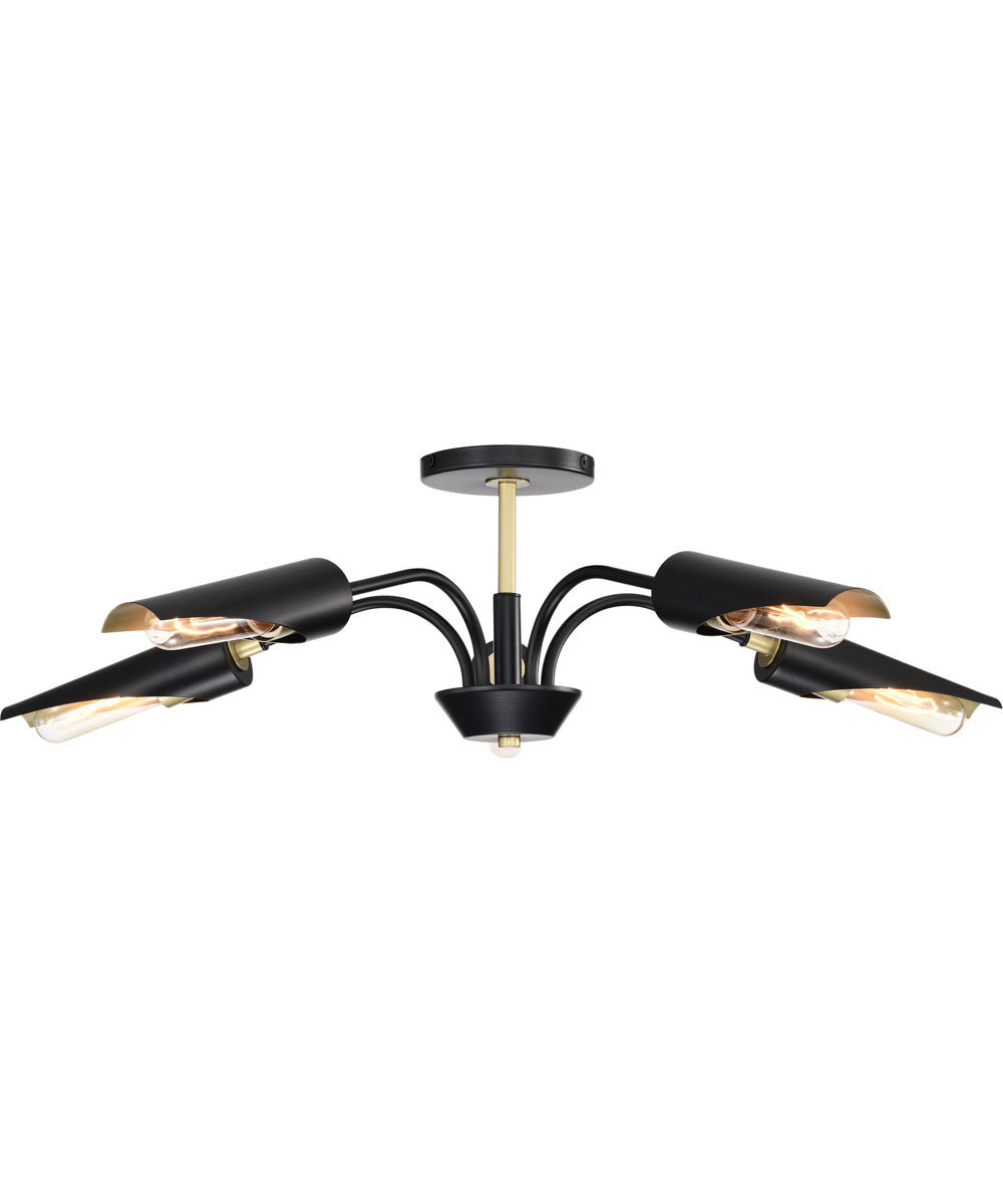 Marc 5-Light Chandelier Matte Black