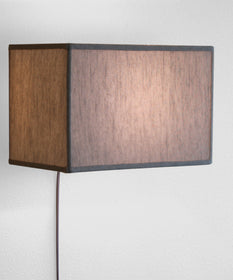 16"W Floating Shade Plug-In Wall Light Textured Oatmeal