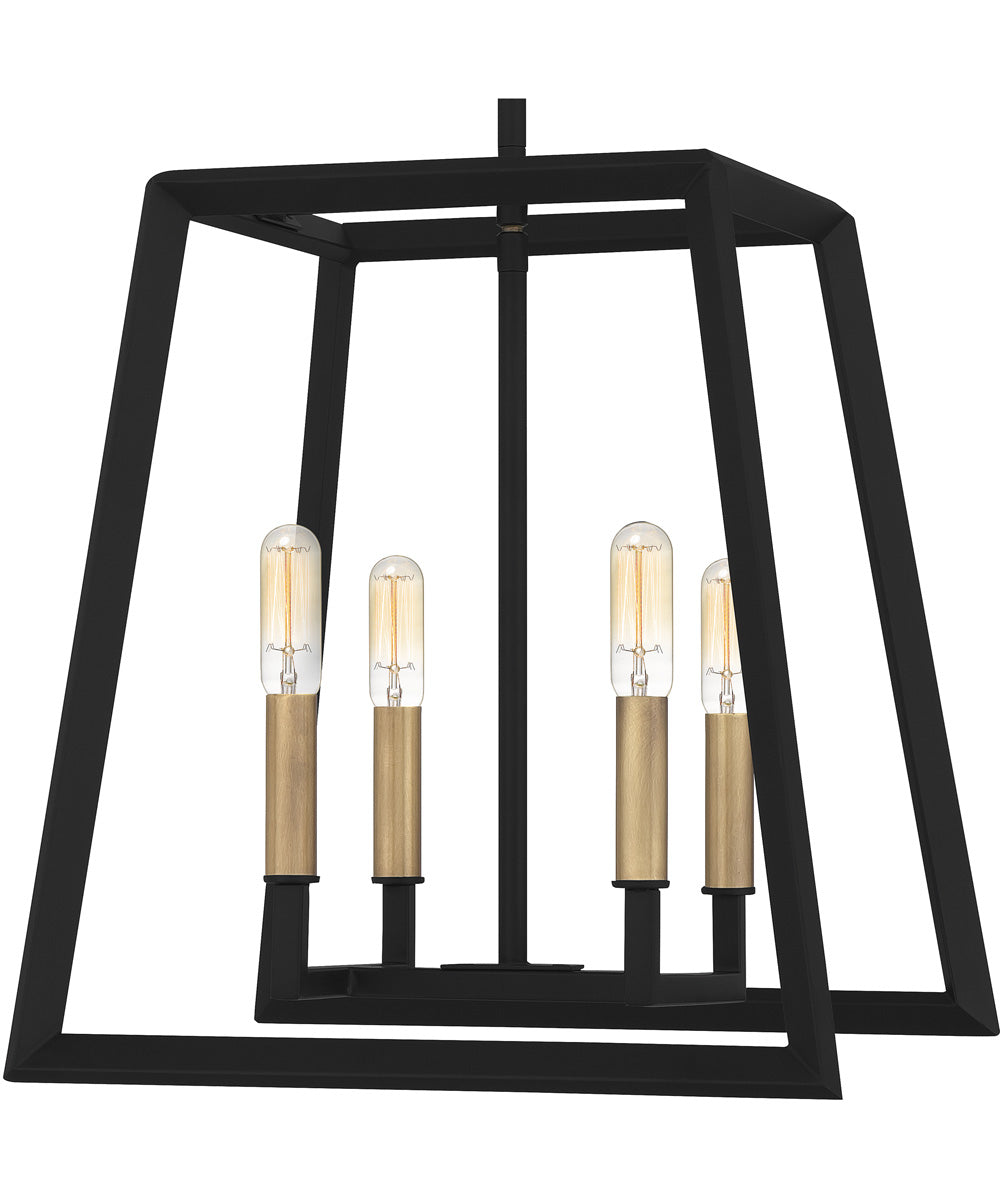 Tilly 4-light Pendant Matte Black