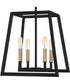 Tilly 4-light Pendant Matte Black