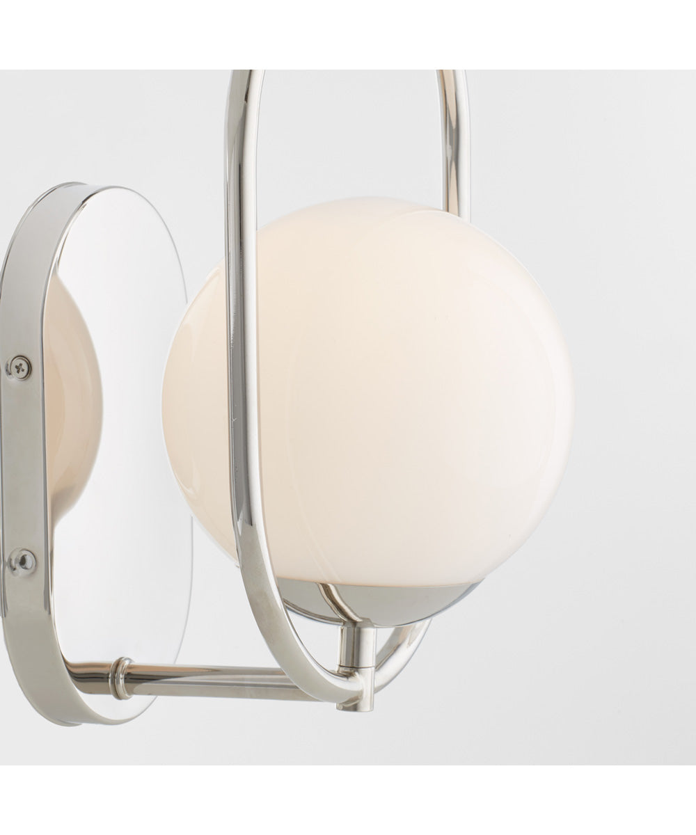 Belmont 1-light Wall Mount Light Fixture Polished Nickel