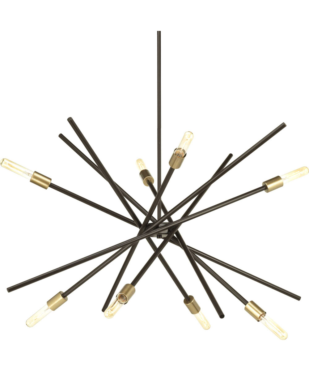 Astra 8-Light Mid-Century Modern Chandelier Light Antique Bronze