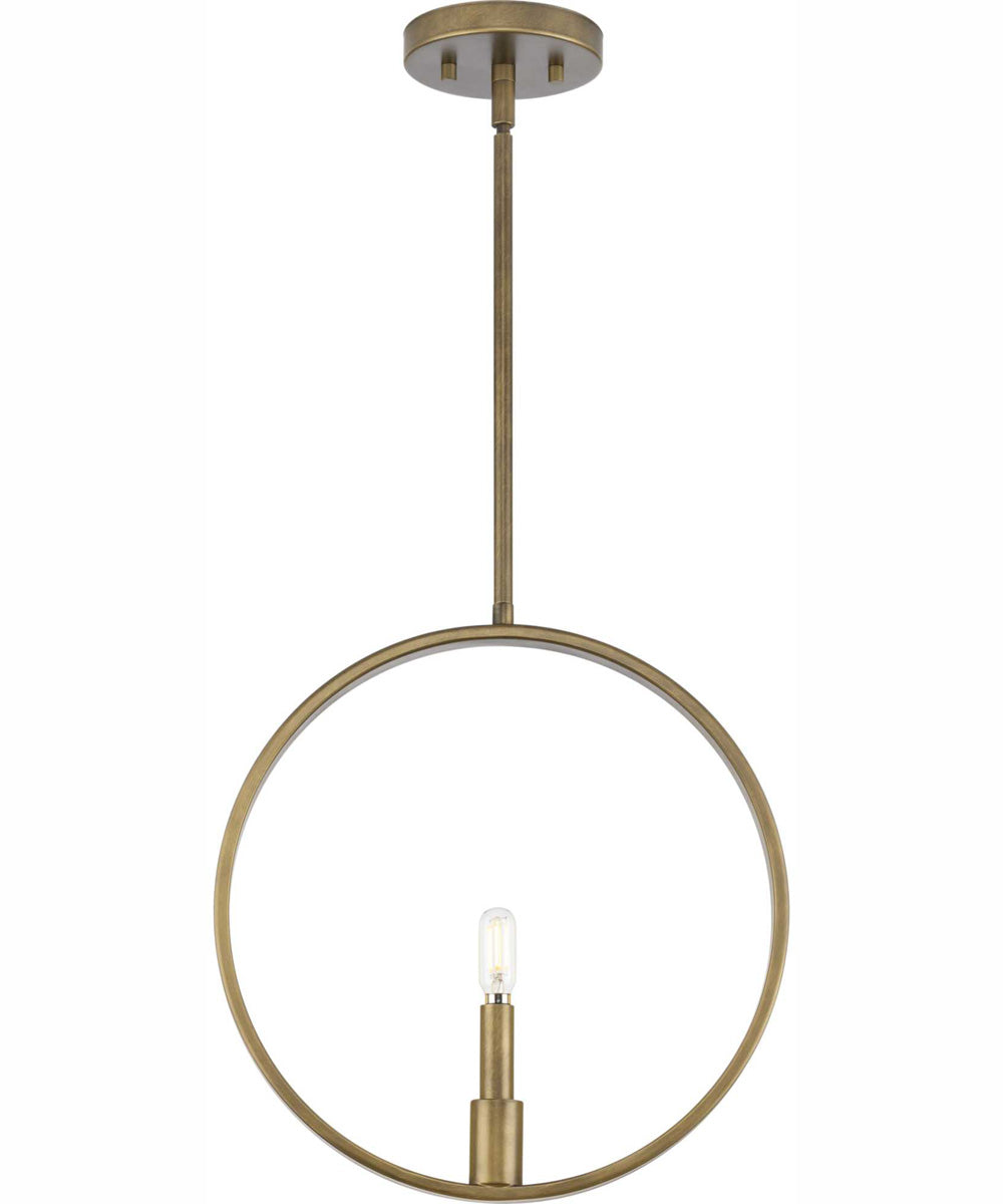 Breckenridge 1-Light Rustic Farmhouse Pendant Aged Bronze