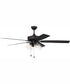 60" Outdoor Super Pro 104 4-Light Indoor/Outdoor Ceiling Fan Flat Black