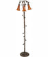 58" High Amber Tiffany Pond Lily 3 Light Floor Lamp