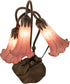 16" High Lavender Pond Lily Tiffany Pond Lily 3 Light Accent Lamp