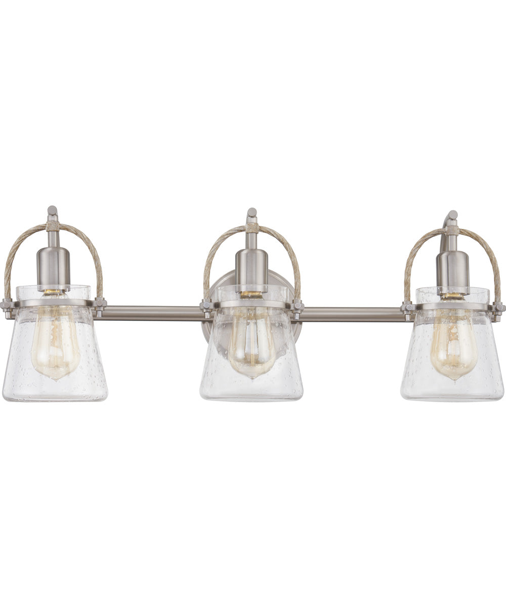 Stafford Large 3-light Bath Light Brushed Nickel