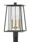 21"H Walker 3-Light Outdoor Pier Post Light in Buckeye Bronze