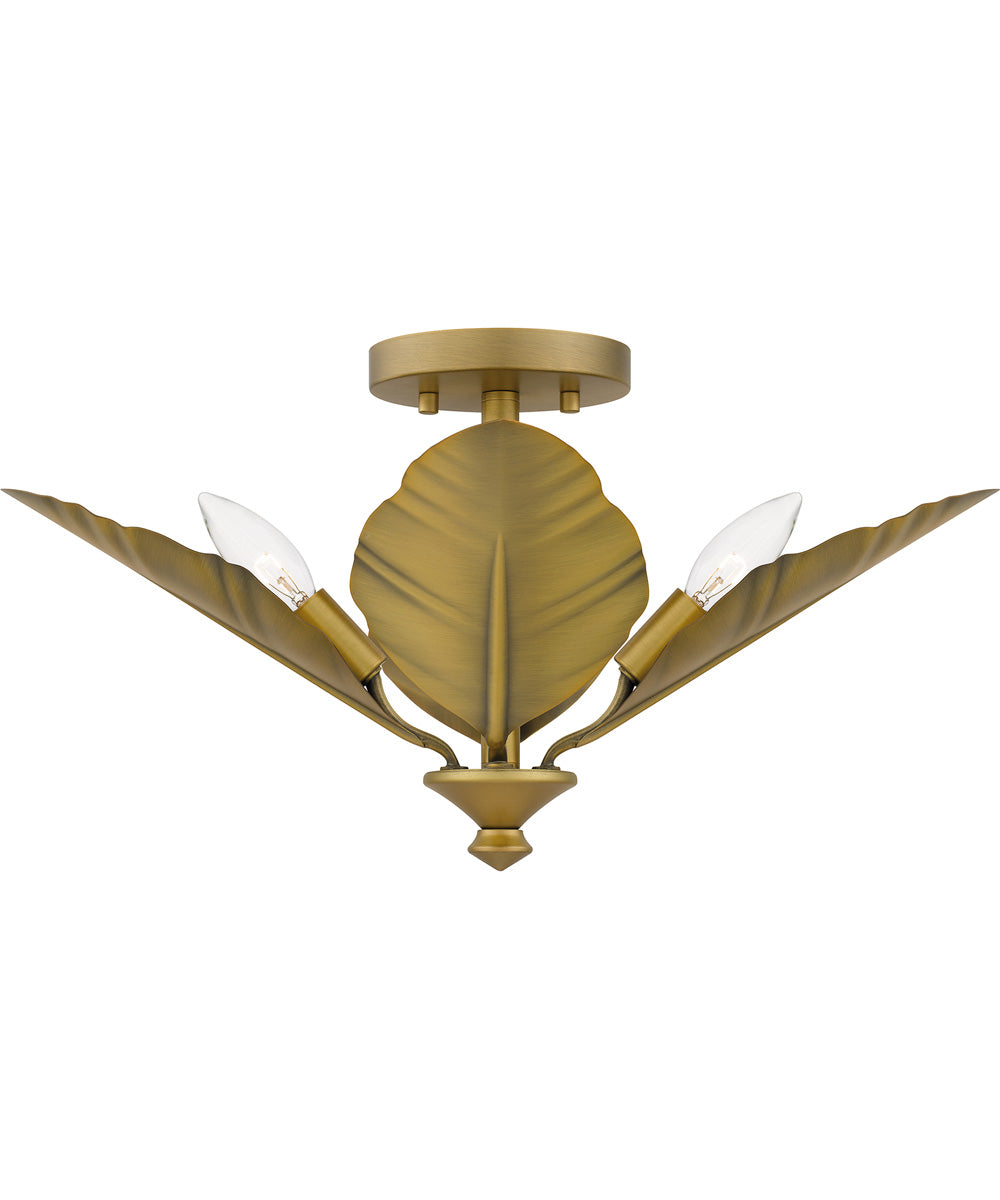 Bayley Large 4-light Semi Flush Mount Aged Brass