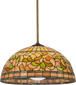 20"W Tiffany Turning Leaf Pendant