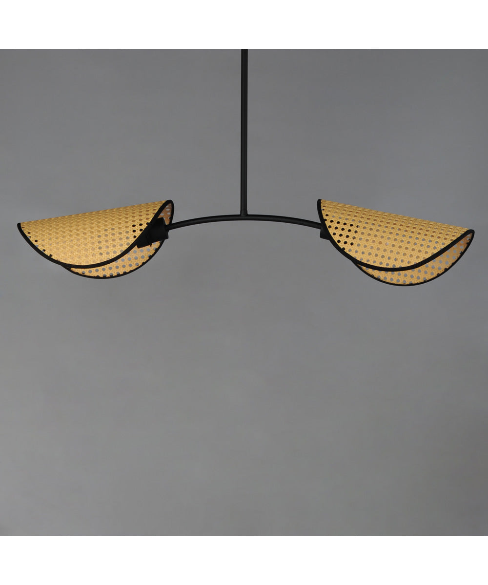 Bonnet 2-Light Chandelier Black