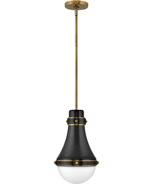 Oliver 1-Light Small Pendant in Black