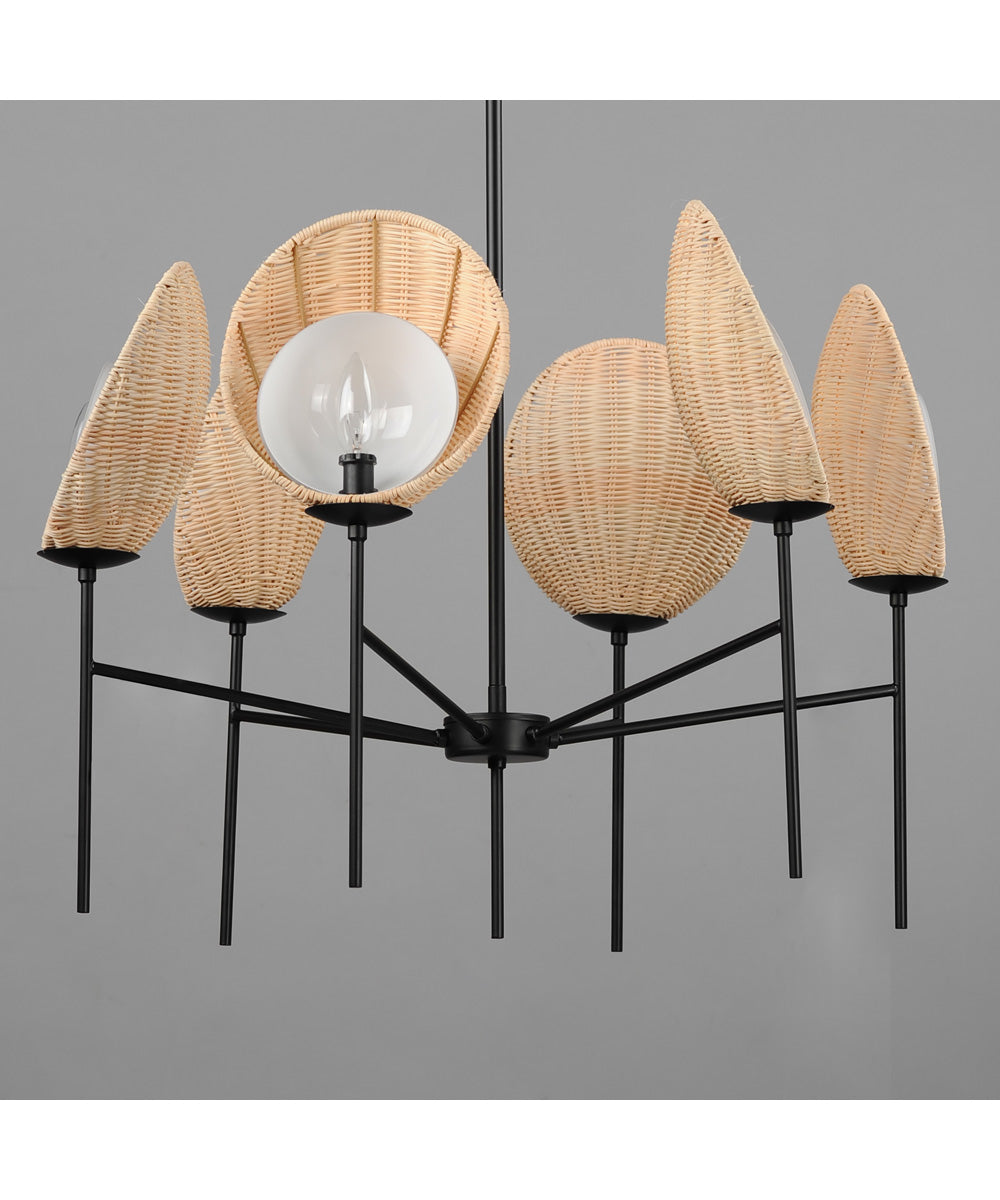 Maldives 6-Light Chandelier Black