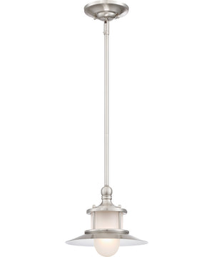 New England Small 1-light Mini Pendant Brushed Nickel