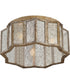 Shrine 3-light Flush Mount Aged Gold