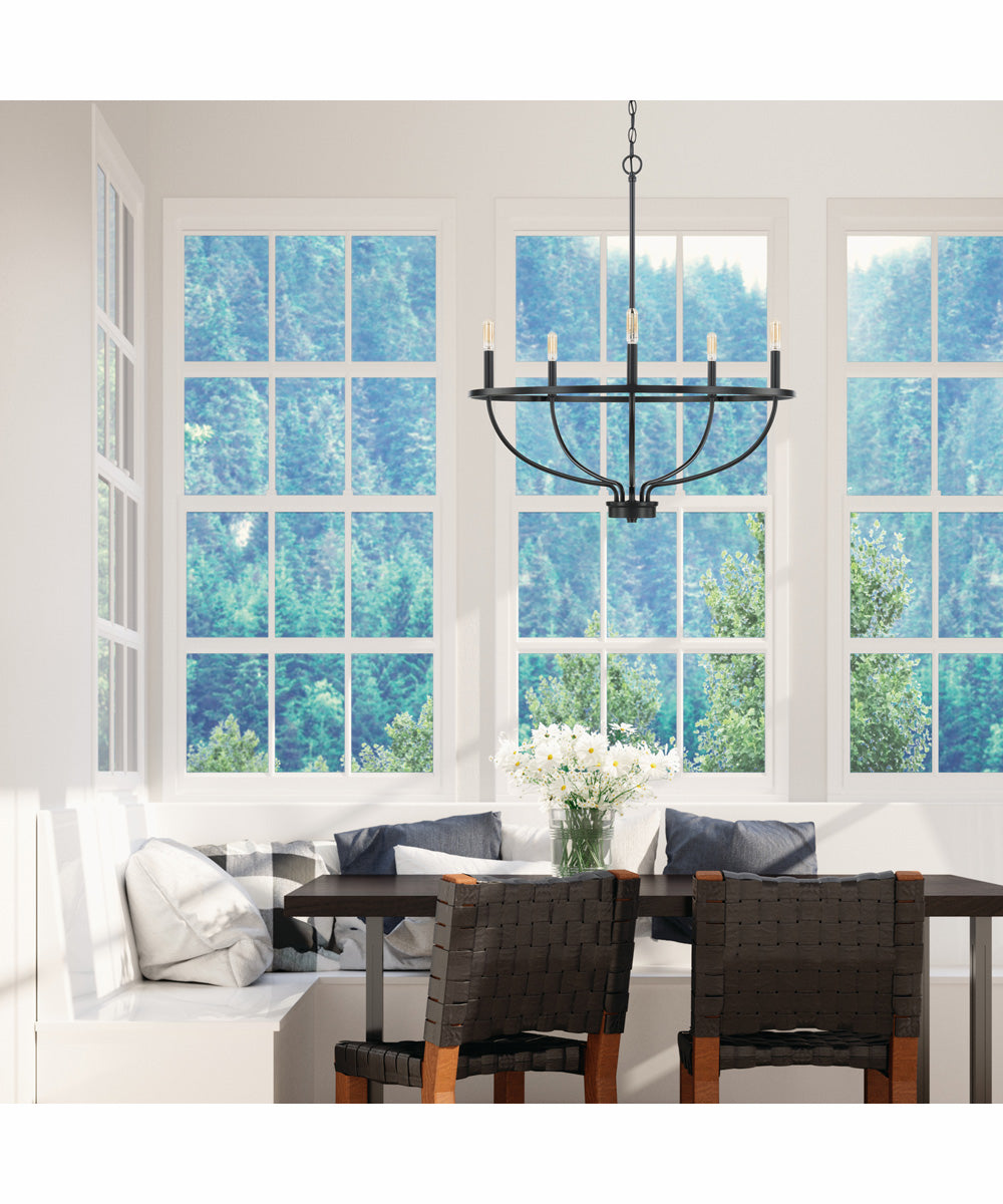 Greyson 5-Light Chandelier Matte Black