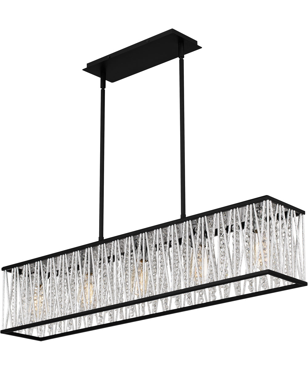 Celeste Medium 5-light Island Light Matte Black