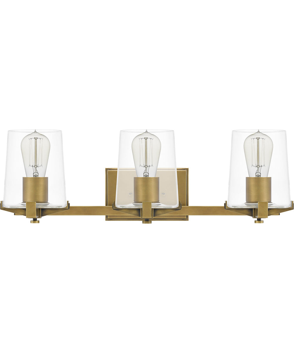 Perry Large 3-light Bath Light Weathered Brass