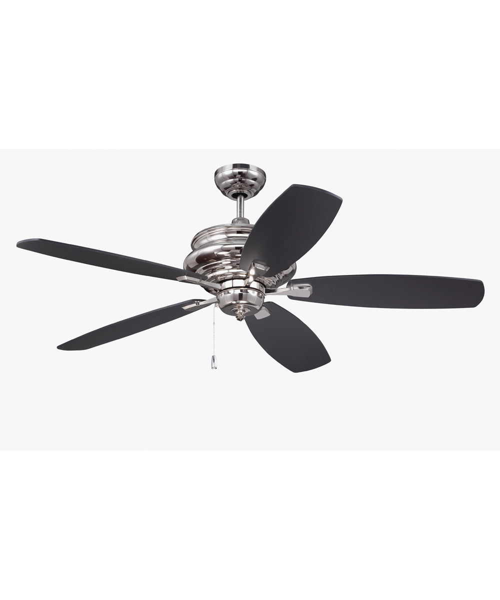 52" Yorktown Ceiling Fan (Blades Included) Polished Nickel