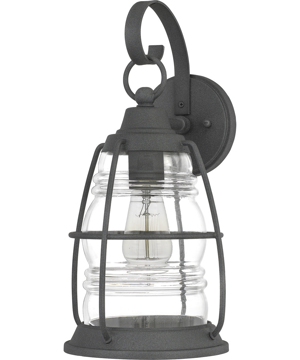 Admiral Medium 1-light Outdoor Wall Light  Coastal Armour Aluminum Mottled Black
