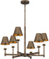 Cross 6-light Chandelier Statuary Bronze