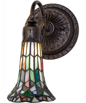 5.5" Wide Stained Glass Pond Lily Wall Sconce