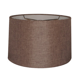 16"W x 10"H Chocolate Burlap Drum Shade